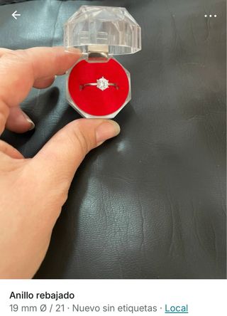 Anillo de plata 19 mm