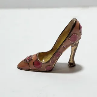 Scarpetta in miniatura in metallo smaltato