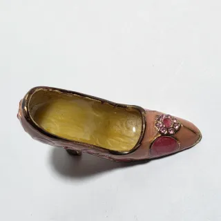 Scarpetta in miniatura in metallo smaltato