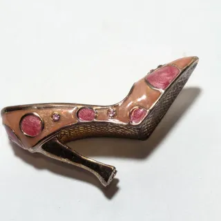 Scarpetta in miniatura in metallo smaltato