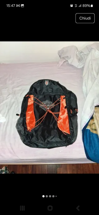 Zaino Harley-Davidson nero e arancione