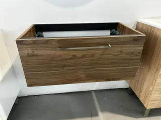 Mueble de baño suspendido madera 80cm ancho