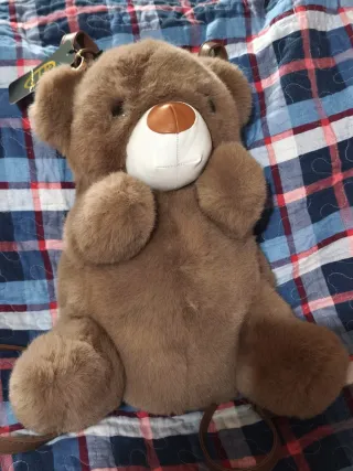 Mochila Oso Peluche Marrón