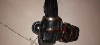 Sandalias ETIBRO SHOES mujer negras y rosas