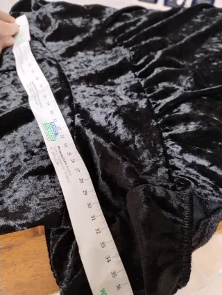 Abito Velluto Martellato Nero Made in Italy