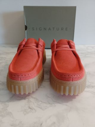 Clarks Torhill Mule Zuecos Coral Suede