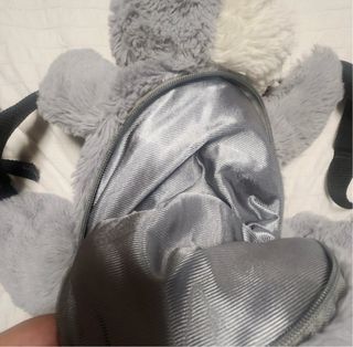 Peluche de Conejo Gris y Blanco