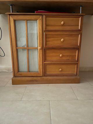 Mueble/cambiador madera maziza medidas 160x45x60