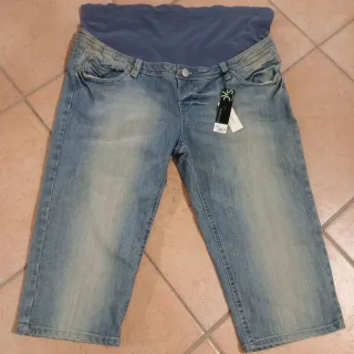 Pantaloni jeans Premaman al ginocchio taglia L