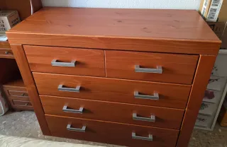Cómoda Moblit 4 cajones madera maciza