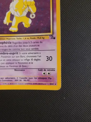 Carta Pokémon Hypnomade 8/62 Holo Fossil