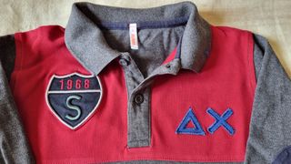 Polo maglietta Sun68 tg 5/6 anni grigio rossa