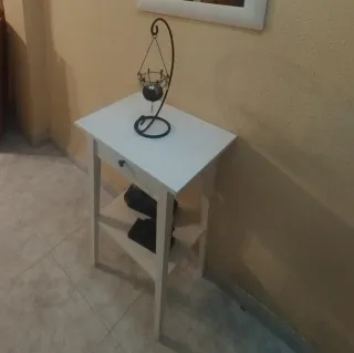 Recibidor  más espejo Ikea HEMNES Blanca 1 Cajón