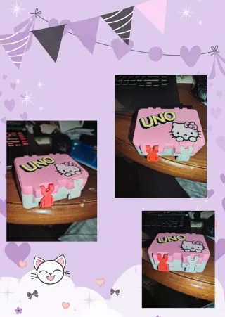 Caja UNO Hello Kitty 3D