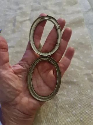 2 medallones antiguos de plata