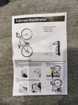 Soporte Pared Bicicleta Negro