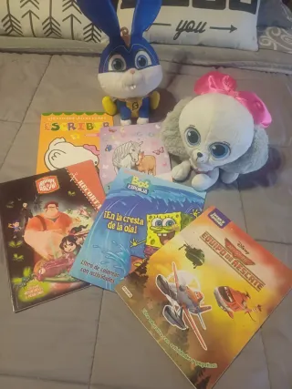 Lote Libros Infantiles y Peluches