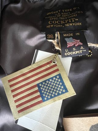 Cazadora Cockpit USA G-1 Navy Mil Spec Talla 36