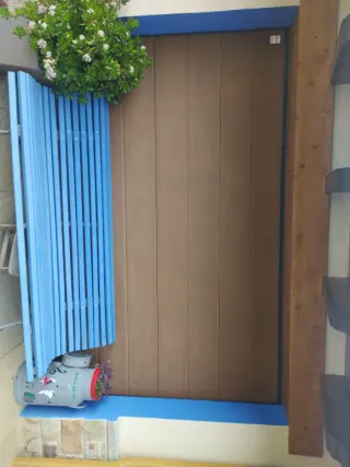 Puerta Seccional Garaje Marrón 300x212.5cm + motor