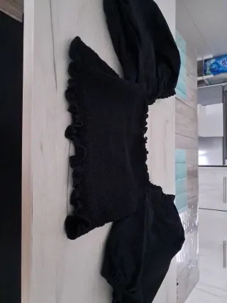 Camisa flamenca negra talla XS ideal carnaval