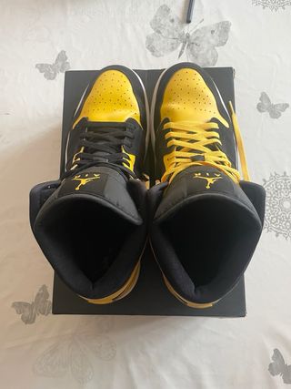 Air Jordan 1 Mid Amarillo Negro Talla 47.5