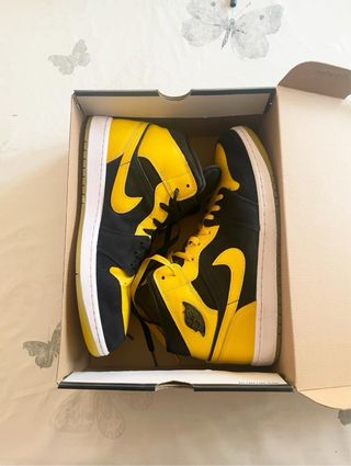 Air Jordan 1 Mid Amarillo Negro Talla 47.5