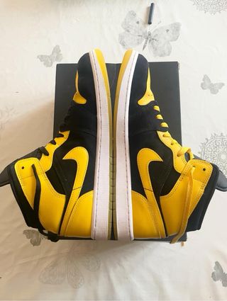 Air Jordan 1 Mid Amarillo Negro Talla 47.5