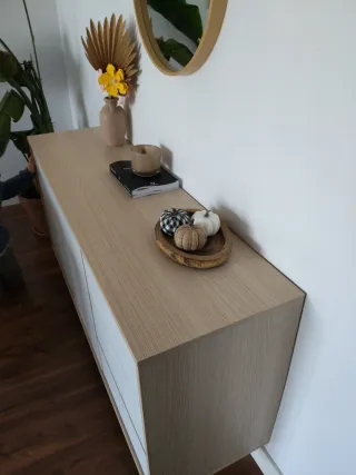 Aparador Nórdico Blanco y Roble