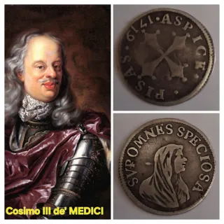 Mezzo Giulio (o Grosso) della città di Pisa 1719.