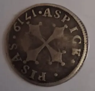 Mezzo Giulio (o Grosso) della città di Pisa 1719.