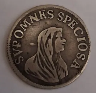 Mezzo Giulio (o Grosso) della città di Pisa 1719.