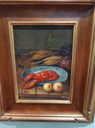 Dipinto olio su tavola - Natura morta misura 30x40