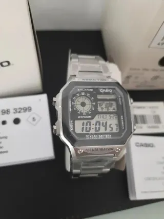 Orologio Casio Argento WR100M