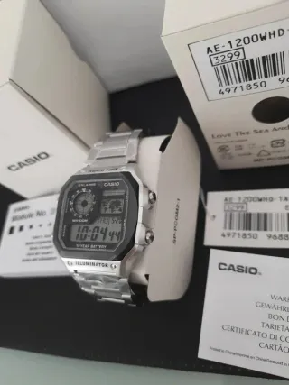 Orologio Casio Argento WR100M