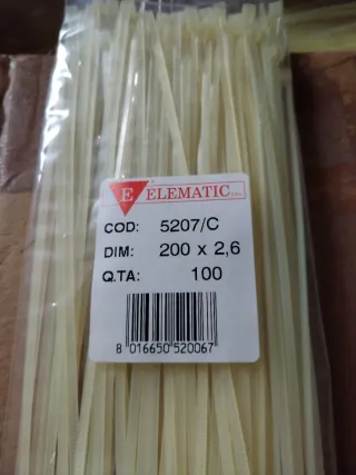 500 Fascette Elematic 200 x 2,6 mm