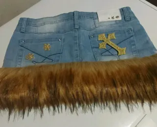 Minigonna customizzata pelliccia sintetica