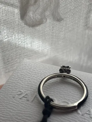 Anillo Pandora Corazón Negro