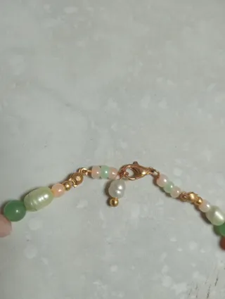 Collar perlas naturales, jade y cristales