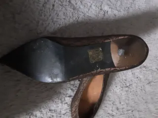 Zapatos de tacón marrones talla 39