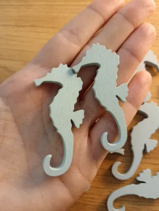 Caballitos de mar madera