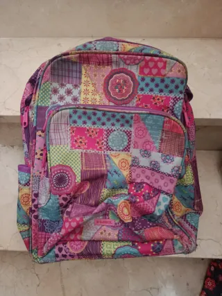 Mochila escolar Gabol patchwork + Funda Flauta