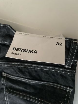 Pantalones Baggy Bershka Negros