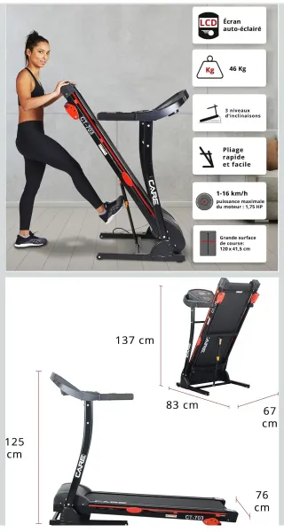 Tapis Roulant Pieghevole Motorizzato CT-703