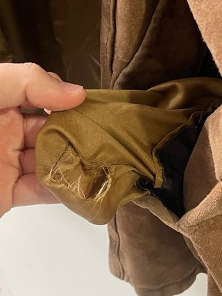 Abrigo de piel vintage marrón