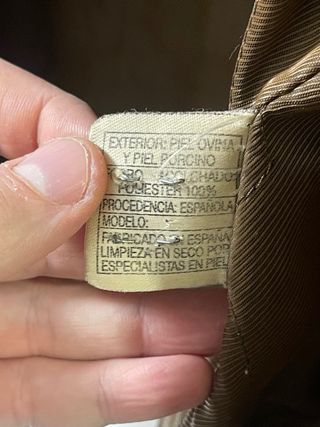 Abrigo de piel vintage marrón