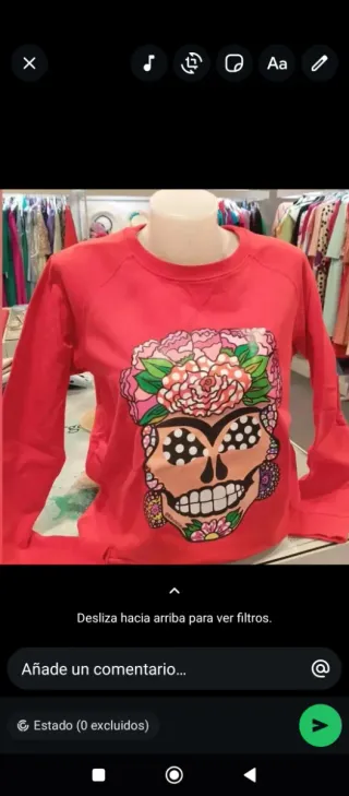 Sudadera con estampado de calavera