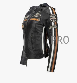Chaqueta de cuero mujer para moto