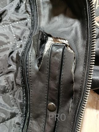 Chaqueta de cuero mujer para moto