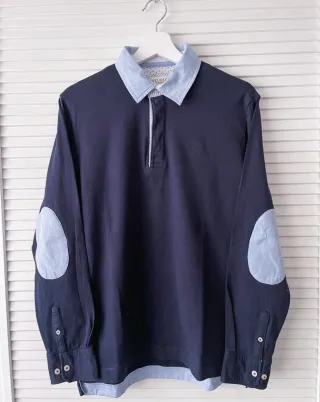 Polo Studio Classics azul marino con coderas