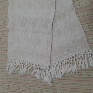 Asciugamani in tela grezza con frange